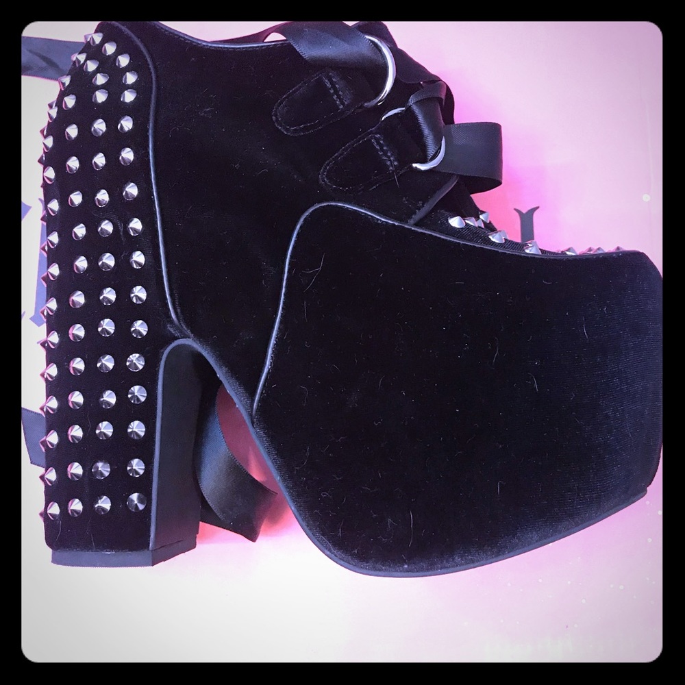 Velvet Platform Booties